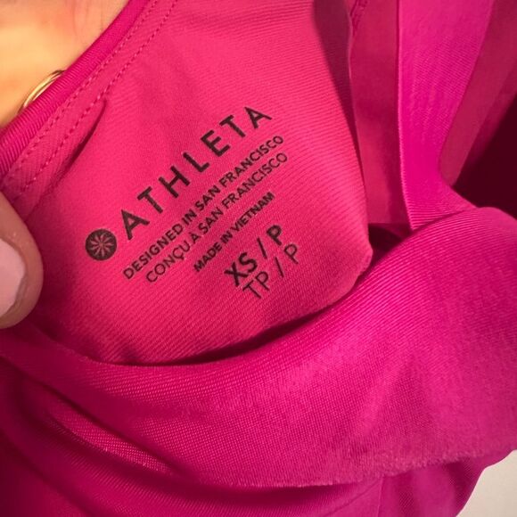 Athleta Malibu One Piece Fuchsia Pink One-Piece Swimsuit XS - Picture 5 of 8